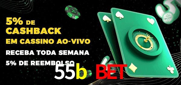 Promoções do cassino ao Vivo 55b bet